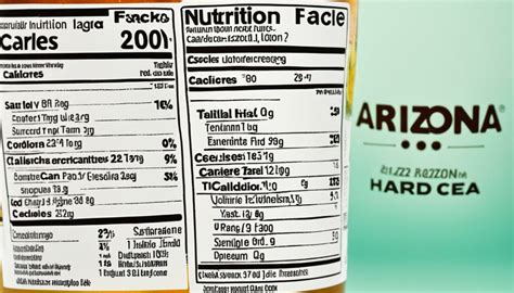 arizona iced tea alcohol nutrition facts|20 Facts About Arizona Hard Iced Tea Calories